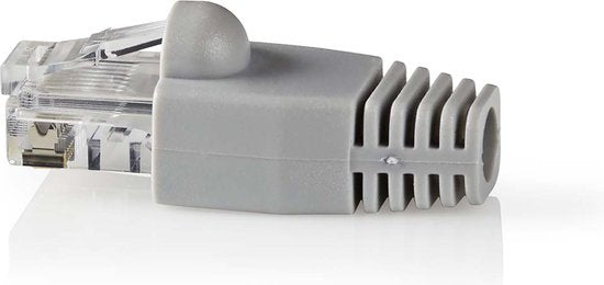 Nedis RJ45-Connector - Male - Solid UTP CAT6 - Recht - Verguld - 10 Stuks - PVC - Grijs - Doos - afbeelding 2