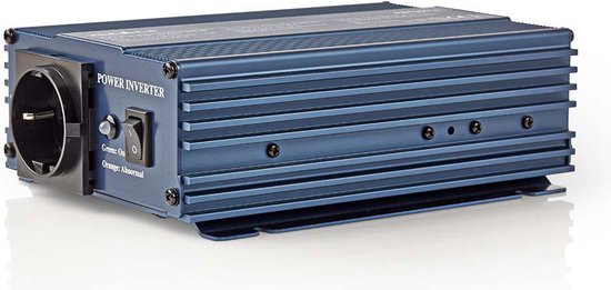 Nedis Omvormer Pure Sinusgolf - Ingangsvoltage: 12 V DC - Apparaat stroomoutput: Type F (CEE 7/3) - 230 V AC 50 Hz - 300 W - Piekvermogen: 500 W - Screw Terminal - Zuivere Sinusgolf - Zekering - Blauw - afbeelding 5
