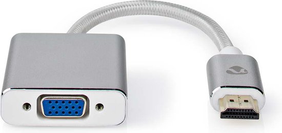 Nedis VGA-Adapter - HDMI Connector - VGA Female 15p - Verguld - Recht - Aluminium / Stof - Zilver - Cover Window Box - afbeelding 7