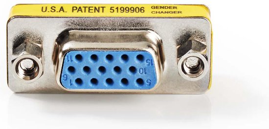 Nedis VGA-Adapter - VGA Female 15p - VGA Female 15p - Vernikkeld - Recht - Metaal - Metaal - Polybag - afbeelding 11