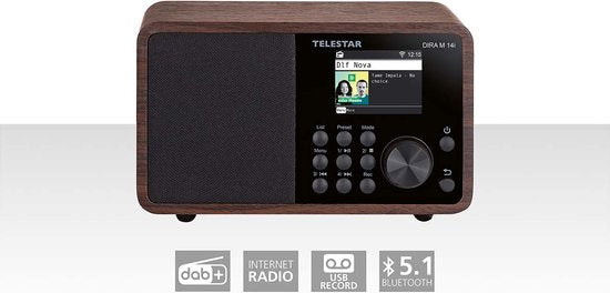 Nedis DIRA M 14i multifunctionele radio hout - afbeelding 5