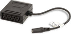 Nedis SCART-Kabel - SCART Male - SCART Female / 3,5 mm Female - Vernikkeld - 480p - 0.20 m - Rond - PVC - Zwart - Doos - afbeelding 2