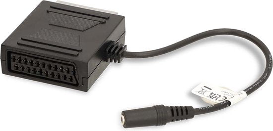 Nedis SCART-Kabel - SCART Male - SCART Female / 3,5 mm Female - Vernikkeld - 480p - 0.20 m - Rond - PVC - Zwart - Doos - afbeelding 2