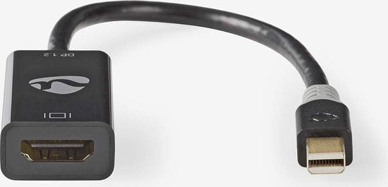 Nedis Mini DisplayPort-Kabel - DisplayPort 1.2 - Mini-DisplayPort Male - HDMI Output - 21.6 Gbps - Verguld - 0.20 m - Rond - PVC - Antraciet - Window Box - afbeelding 1