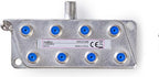 Nedis Satellietsplitter - 5 - 2400 MHz - 18.5 dB - Aantal ingangen: 1 - Outputs: 8 - Impedantie: 75 Ohm - Zink - Zilver - afbeelding 2