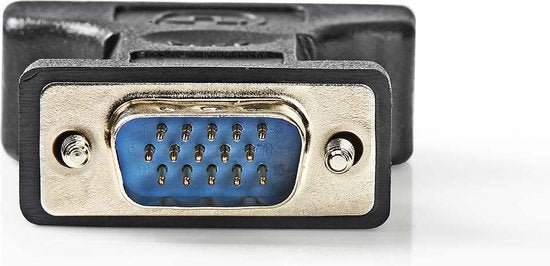 Nedis VGA-Adapter - VGA Male - DVI-I 24+5-Pins Female - Vernikkeld - Recht - ABS / Metaal - Zwart - Blister - afbeelding 3