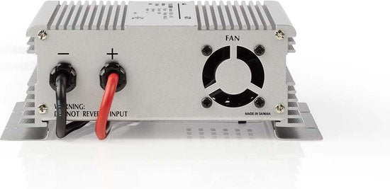 Nedis Inverter Gemodificeerde Sinusgolf - Ingangsvoltage: 24 V DC - Apparaat stroomoutput: Type F (CEE 7/3) - 230 V AC 50 Hz - 600 W - Piekvermogen: 1500 W - Accuklemmen - Zilver - afbeelding 3