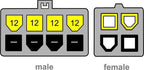 Nedis Interne Voedingskabel - EPS 8-Pins Male - P4 Female - Verguld - 0.15 m - Rond - PVC - Geel / Zwart - Envelop - afbeelding 3