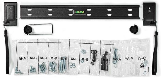 Nedis Vaste TV-Muurbeugel - 32 - 55 " - Maximaal schermgewicht: 50 kg - Minimale muurafstand: 14.5 mm - Staal - Zwart - afbeelding 8