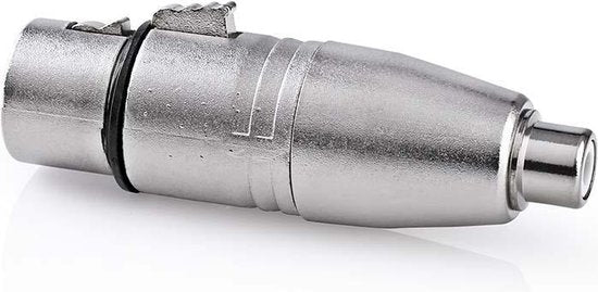 XLR-Adapter - XLR 3-Pins Female - RCA Female - Vernikkeld - Recht - Metaal - Zilver - 10 Stuks - Polybag - afbeelding 5