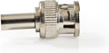 Nedis BNC-Kabelbeschermer - Recht - Male - Vernikkeld - 50 Ohm - Twist-On - Diameter kabelinvoer: 2.55 mm - Staal - Zilver - 25 Stuks - Polybag - afbeelding 1