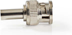 Nedis BNC-Kabelbeschermer - Recht - Male - Vernikkeld - 50 Ohm - Twist-On - Diameter kabelinvoer: 2.55 mm - Staal - Zilver - 25 Stuks - Polybag - afbeelding 1