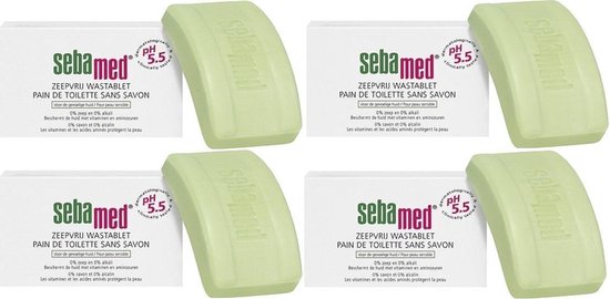 Sebamed Zeepvrij Wastablet - Zeeptabletten - 4 x 150 Gram Voordeelverpakking - afbeelding 1