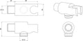 Differnz Inbouw handdouche houder 60 x 38 x 30 mm wit - afbeelding 1