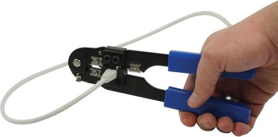 Nedis Krimptang - CAT5 / CAT5e / CAT6 / CAT6a / RJ10 / RJ11 / RJ45 - Snijden / Strippen / Tang - ABS / Staal - Blauw - afbeelding 4