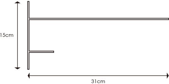 Home Sweet Home - Wandhaak Angle - haak gemaakt van metaal - Beton - 31/5/15cm - maak je eigen unieke lamp- voor muur hanglamp - afbeelding 5