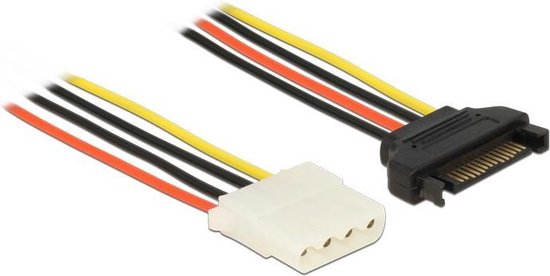 Nedis Interne Voedingskabel - SATA 15-Pins Male - Molex Female - Verguld - 0.15 m - Rond - PVC - Multicolour - Envelop - afbeelding 7