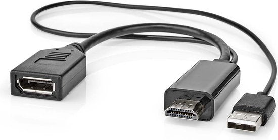 Nedis HDMI-Adapter - HDMI Connector - DisplayPort Male - Vernikkeld - Recht - PVC - Zwart - 1 Stuks - Envelop - afbeelding 4