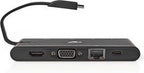 USB Docking Station - USB 3.2 Gen 1 - USB-C Male - HDMI Female / Micro SD / RJ45 Female / SD / VGA Female 15p / 2x USB-A / 2x USB-C - Rond - Vernikkeld - Zwart - Window Box met Euro Lock - afbeelding 12