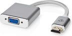Nedis VGA-Adapter - HDMI Connector - VGA Female 15p - Verguld - Recht - Aluminium / Stof - Zilver - Cover Window Box - afbeelding 5