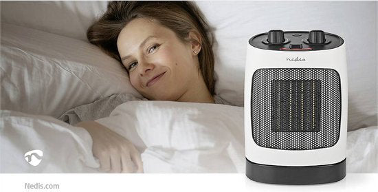 Nedis Keramische PTC-Ventilatorkachel - 1000 / 2000 W - 2 Verwarmingsmodi - Instelbare thermostaat - Draait automatisch - Oververhittingsbeveiliging - Omvalpreventie - afbeelding 14