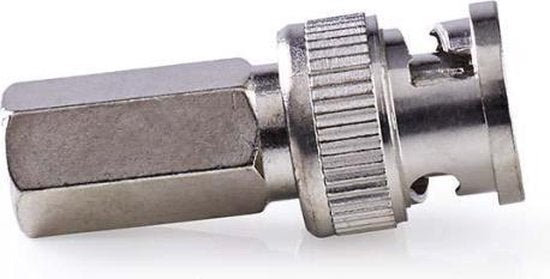 Nedis BNC-Kabelbeschermer - Recht - Male - Vernikkeld - 50 Ohm - Krimp - Diameter kabelinvoer: 7.0 mm - Staal - Zilver - 25 Stuks - Polybag - afbeelding 10