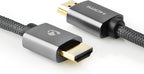 Nedis High Speed ​​HDMI-Kabel met Ethernet - HDMI Connector - HDMI Connector - 4K@60Hz - ARC - 18 Gbps - 1.00 m - Rond - Katoen - Gun Metal Grijs - Cover Window Box - afbeelding 3
