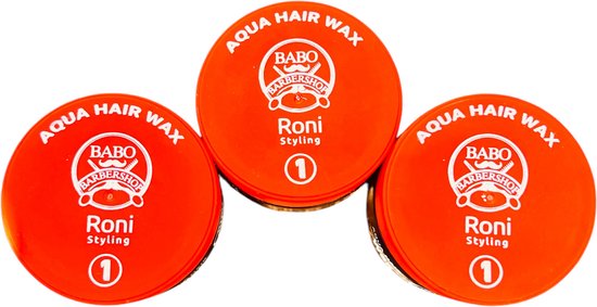 3 Stuks BABO Aqua Hair Wax Roni 150ml - afbeelding 1