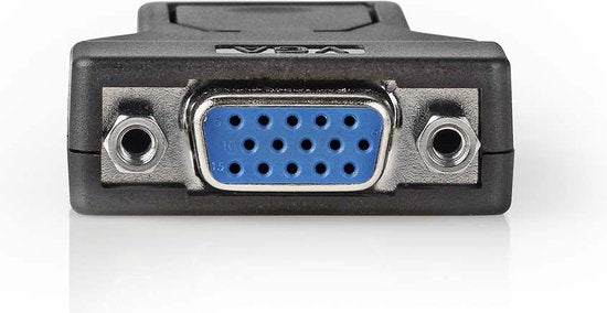 Nedis DisplayPort-Adapter - DisplayPort Male - VGA Female 15p - 1080p - Vernikkeld - Recht - Rond - ABS - ABS - Zwart - Doos - afbeelding 3