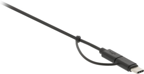 Nedis 2-in-1-Kabel - USB 2.0 - USB-A Male - USB Micro-B Male / USB-C Male - 480 Mbps - 1.00 m - Vernikkeld - Rond - PVC - Zwart - Blister - afbeelding 7
