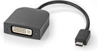 Nedis USB-C Adapter - USB 3.2 Gen 1 - USB-C Male - DVI-D 24+1-Pins Female - 1080p - 0.20 m - Rond - Vernikkeld - PVC - Zwart - Doos - afbeelding 2