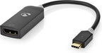 Nedis USB-C Adapter - USB 3.2 Gen 1 - USB-C Male - DisplayPort Female - 8K@30Hz - 0.20 m - Rond - Verguld - PVC - Antraciet - Doos - afbeelding 5