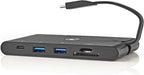 USB Docking Station - USB 3.2 Gen 1 - USB-C Male - HDMI Female / Micro SD / RJ45 Female / SD / VGA Female 15p / 2x USB-A / 2x USB-C - Rond - Vernikkeld - Zwart - Window Box met Euro Lock - afbeelding 9