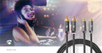 Stereo-Audiokabel - 2x RCA Male - 2x RCA Female - Verguld - 2.00 m - Rond - Grijs / Gun Metal Grijs - Cover Window Box - afbeelding 9