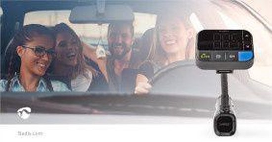 Nedis FM-Audiotransmitter voor Auto - Zwanenhals - Handsfree bellen - 1.5 " - LED-Scherm - Bluetooth - 5.0 V DC / 1.0 A / 5.0 V DC / 2.4 A - Bass boost - Google Assistant / Siri - Zwart - afbeelding 15