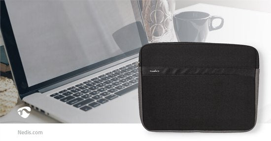 Nedis Notebookhoes - 15 - 16 " - Neopreen - Antraciet / Zwart - 22 mm - 277 mm - 380 mm - afbeelding 5