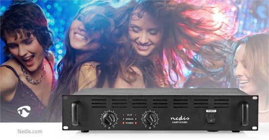 Nedis PA-Versterker - RMS Output: 2x 40 W @ 8 Ohm / 2x 60 W @ 4 Ohm - 2 Kanalen - 19 "rack-montage - Metaal - Zwart - afbeelding 11