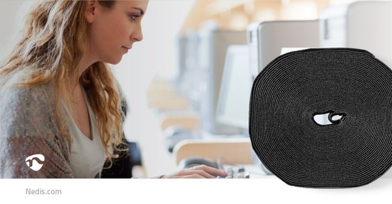 Nedis Klittenband op Rol - 910 x 1.6 cm - Zwart - afbeelding 9