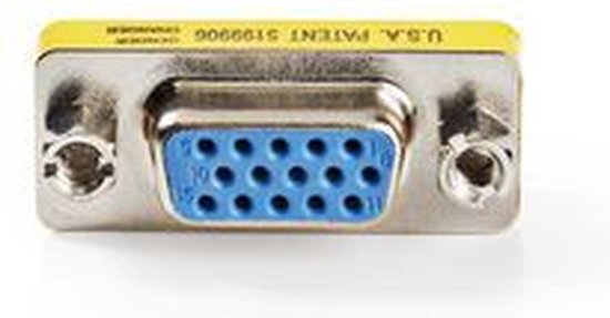 Nedis VGA-Adapter - VGA Female 15p - VGA Female 15p - Vernikkeld - Recht - Metaal - Metaal - Polybag - afbeelding 8