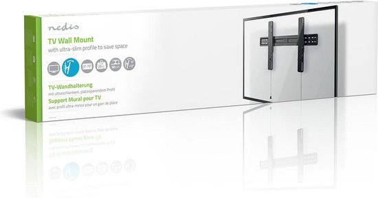 Nedis Kantelbare TV-Muurbeugel - 37-70 " - Maximaal schermgewicht: 35 kg - Kantelbaar: -12 ° - Minimale muurafstand: 30 mm - Staal - Zwart - afbeelding 7