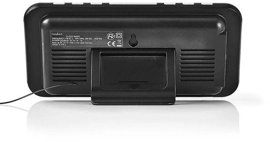 Nedis Wekkerradio - Digitale Wekker - AM / FM - Snoozefunctie - Slaaptimer - 2 Alarmen - Zwart - afbeelding 7
