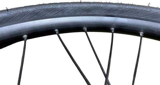 VanMoof origineel Voorwiel met Motor X2 (24 inch) matzwart met band /remschijf en vele extra's - afbeelding 3