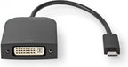 Nedis USB-C Adapter - USB 3.2 Gen 1 - USB-C Male - DVI-D 24+1-Pins Female - 1080p - 0.20 m - Rond - Vernikkeld - PVC - Zwart - Doos - afbeelding 4