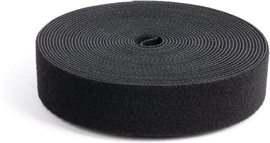 Kabel Organiser - Kabelbinder - Klittenband - Velcro - Rol van 15 meter - Zwart - afbeelding 2
