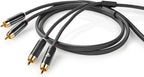 Nedis Stereo-Audiokabel - 2x RCA Male - 2x RCA Male - Verguld - 1.00 m - Rond - Grijs / Gun Metal Grijs - Cover Window Box - afbeelding 2