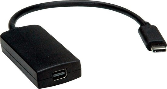 Nedis USB-C Adapter - USB 3.2 Gen 1 - USB-C Male - Mini DisplayPort Female - 8K@60Hz - 0.20 m - Rond - Vernikkeld - PVC - Zwart - Polybag - afbeelding 4