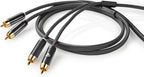 Nedis Stereo-Audiokabel - 2x RCA Male - 2x RCA Male - Verguld - 3.00 m - Rond - Grijs / Gun Metal Grijs - Cover Window Box - afbeelding 2