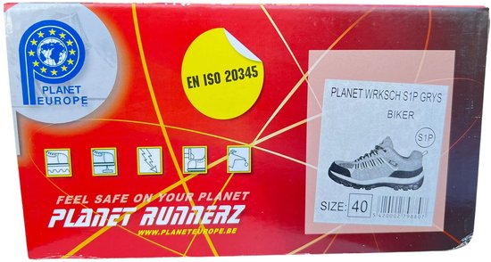 Planet Europe Runnerz Werkschoenen S1P Grijs Biker Maat 40 - afbeelding 8