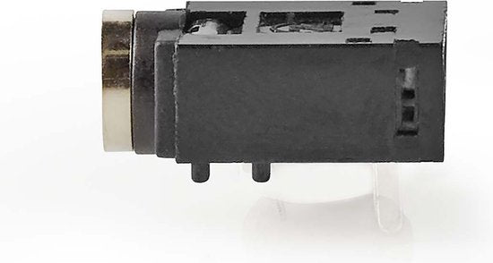 Nedis 3,5 mm Audioconnector - Gehoekt - Female - Vernikkeld - Solderen - Polyvinylchloride (PVC) - Zwart - 25 Stuks - Polybag - afbeelding 3