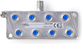 Nedis Satellietsplitter - 5 - 2400 MHz - 18.5 dB - Aantal ingangen: 1 - Outputs: 8 - Impedantie: 75 Ohm - Zink - Zilver - afbeelding 1